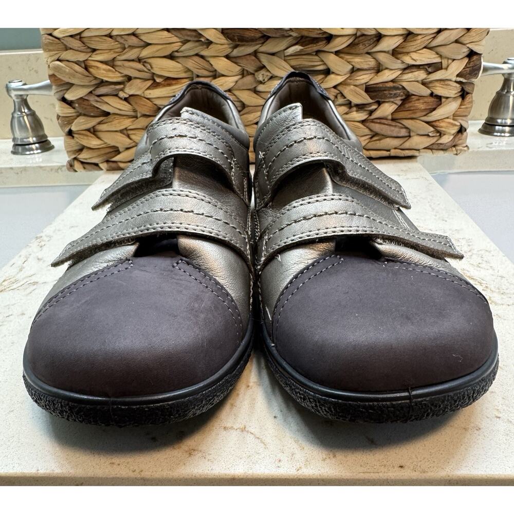 Hotter Comfort Concept Leap Shoes Size 10 Brown Metallic Adjustable Straps - Picture 9 of 10